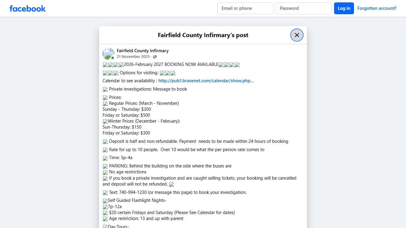 ➖➖➖➖2026-February 2027... - Fairfield County Infirmary Facebook